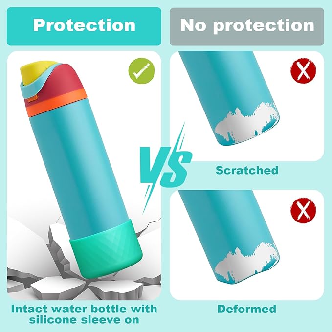 Silicone Boot for Owala Water Bottle 24 oz 32 oz 40 oz, Anti-Slip Protective Sleeve for FreeSip/Twist/Flip Stainless Steel Water Bottles Accessories BEONSKY