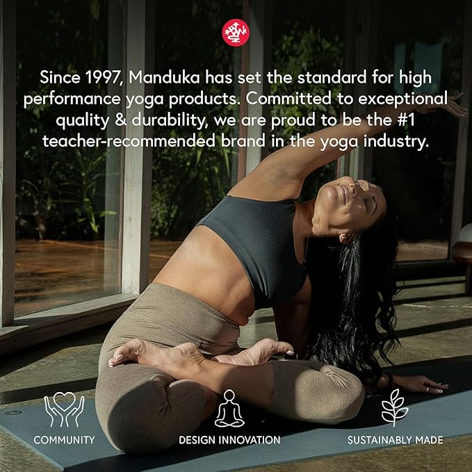 Manduka Begin Yoga Mat 68" - 5mm Cushioning | Comfortable, Lightweight & Reversible with Alignment Stripe | Budget-Friendly | 68 x 24 inches - Bloomnest