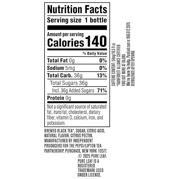 Pure Leaf Iced Tea, Blackberry, 18.5 Fl Oz Bottles (Pack of 12) - Bloomnest