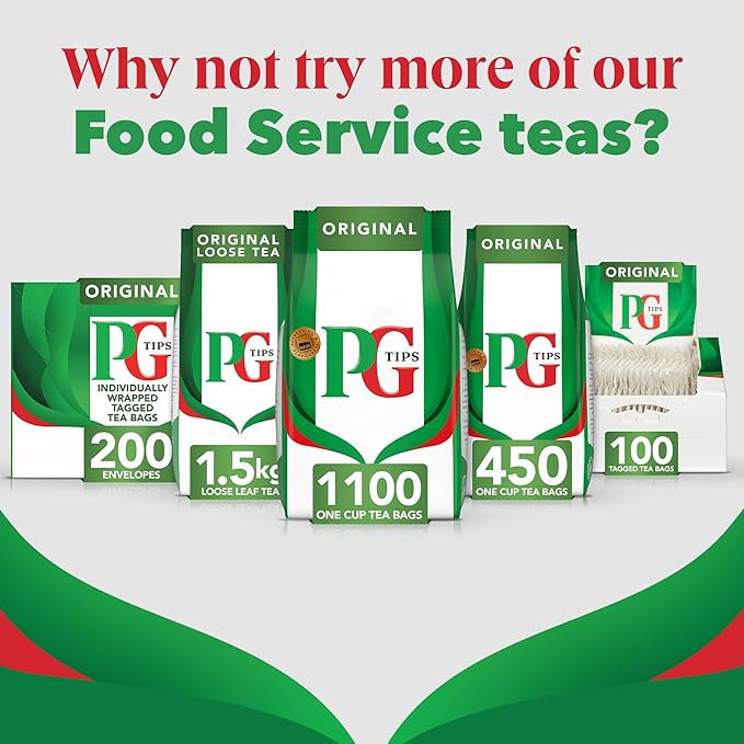 PG Tips One Cup Original Tea Bags (Pack of 1, Total 1100 Tea Bags) - Bloomnest
