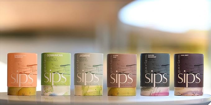 Grace Farms Organic Earl Grey Black Tea, 16 Pyramid Sachets | Bergamot Oil | Fairtrade & Kosher |Gives Back 100% of Profits - Bloomnest