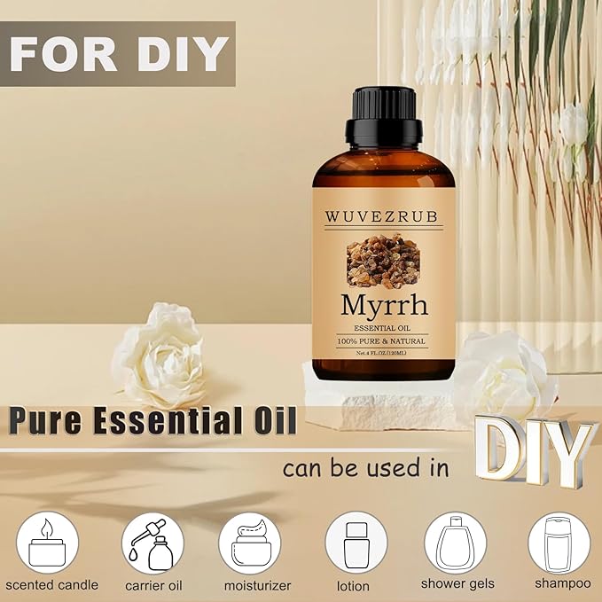 Myrrh Essential Oils, 120ML Pure and Natural Essential Oil for Aromatherapy Diffuser - Myrrh /4 Fl Oz - Bloomnest