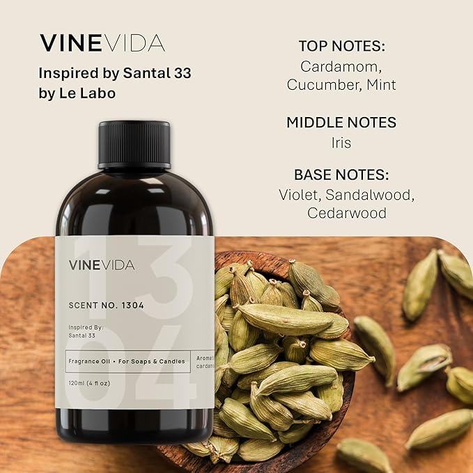 VINEVIDA Santal Bliss Fragrance Oil for Cold Air Diffusers 4 Fl Oz - Essential Oils for Diffuser Oil Refill & Air Freshener Room Spray - Bloomnest