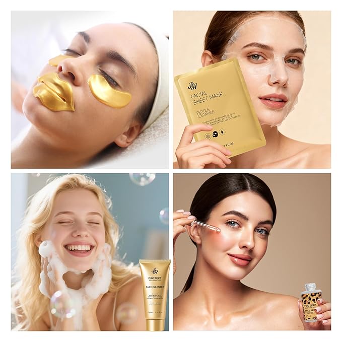 35 Pcs Valentines Day Gifts for Women, Honey & Almond Bath & Body Gift Basket, Face Skin Care Kit, Home Spa Gift Set, Self-Care Kit, Necklace, Birthday, Christmas, Mother Day, Anniversary