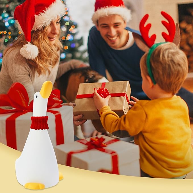Attivolife Duck Night Light for Nursery, Cute Animal Dream Duck Lamp with Dimmable Timer, Rechargeable Bedroom Bedside Decor Touch Soft Silicone Nightlight, Birthday Xmas Gift for Kid Baby Girl Boy - Bloomnest