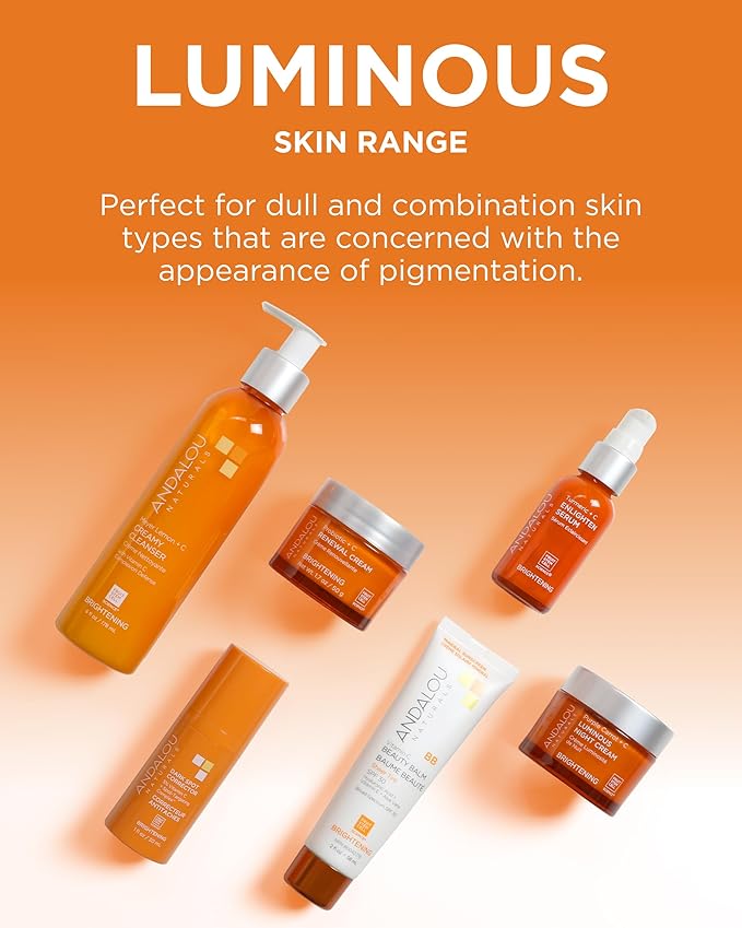 Andalou Naturals Illuminating Facial Toner Clementine + Vitamin C - Hydrating Face Mist Toner to Balance & Refresh Skin - with Fruit Stem Cell Complex Plus Aloe Vera - 6 fl oz - Bloomnest