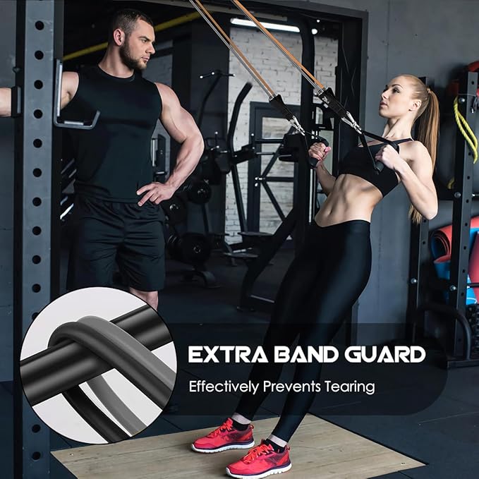 VEICK Resistance Bands, Exercise Bands, Workout Bands, Resistance Bands for Working Out with Handles for Men and Women, Exercising Bands for Fitness Weights Work Out at Home - Bloomnest