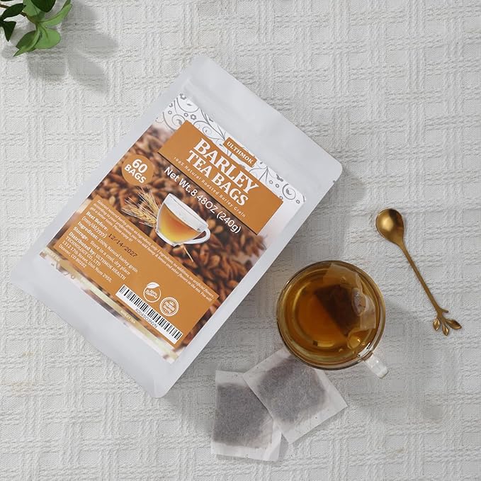 60 Premium Barley Tea Bags, Made with 100% Natural Roasted Barley Grain, Damai Cha - Digestion Support & Rich in Nutrition, No Additives & Caffeine Free. - Bloomnest