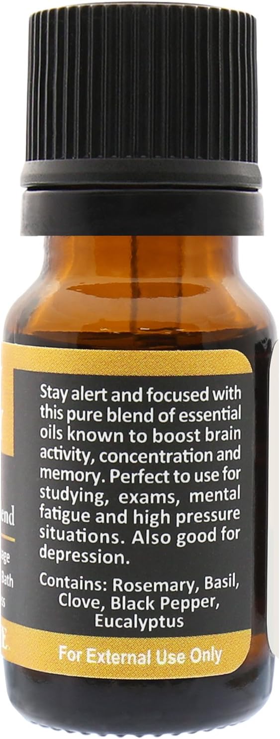 Plantlife Study Buddy Aromatherapy Essential Oil Blend - Straight from The Plant 100% Pure Therapeutic Grade - No Additives or Fillers - Made in California 10 ml - Bloomnest