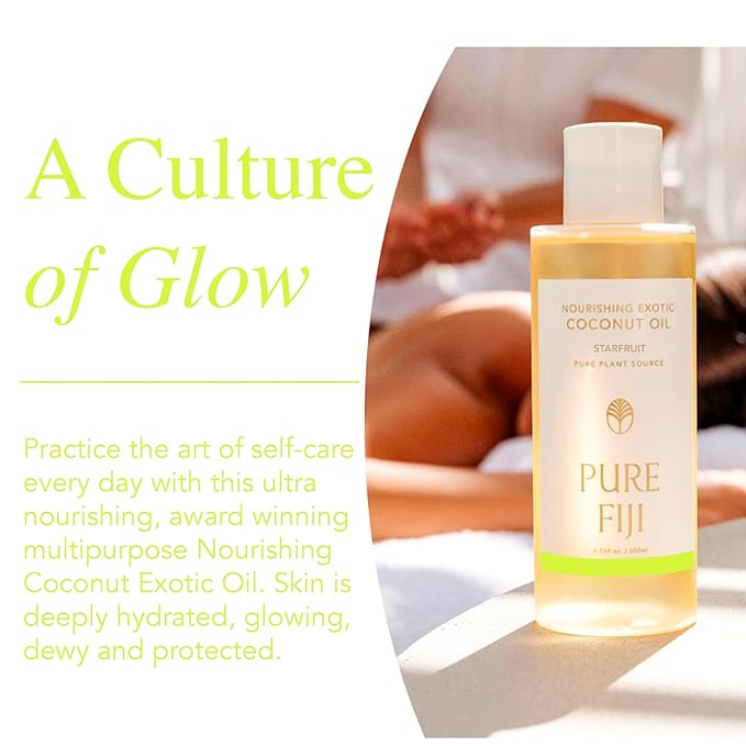 PURE FIJI Nourishing Exotic Coconut Body Oil, Starfruit (7.7 fl oz/230ml)