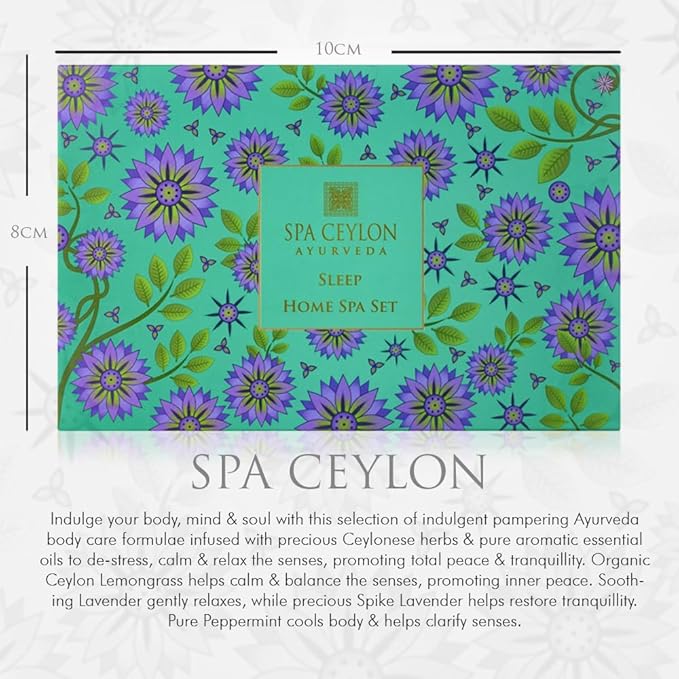 Spa Ceylon SLEEP HOME SPA SET | Body Care Set & Mini Travel Bag | Organic Self-Care Set | Vegan | Holiday Gift Set