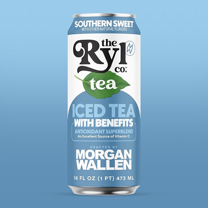 Ryl Iced Tea, Wallen's Sweet Tea, Antioxidant Superblend, No Artificial Ingredients, 16.0 Fl Oz (12-Pack) - Bloomnest