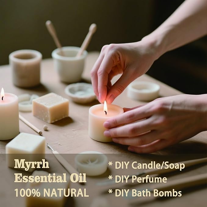 Myrrh Fragrance Oil-Myrrh Essential Oil 4.33oz (130ml)-100% Pure Natural Scent for Diffusers, Candles, Soap Making & Aromatherapy-Relaxing Home & Gift Essential Oil for Bath, Massage - Bloomnest