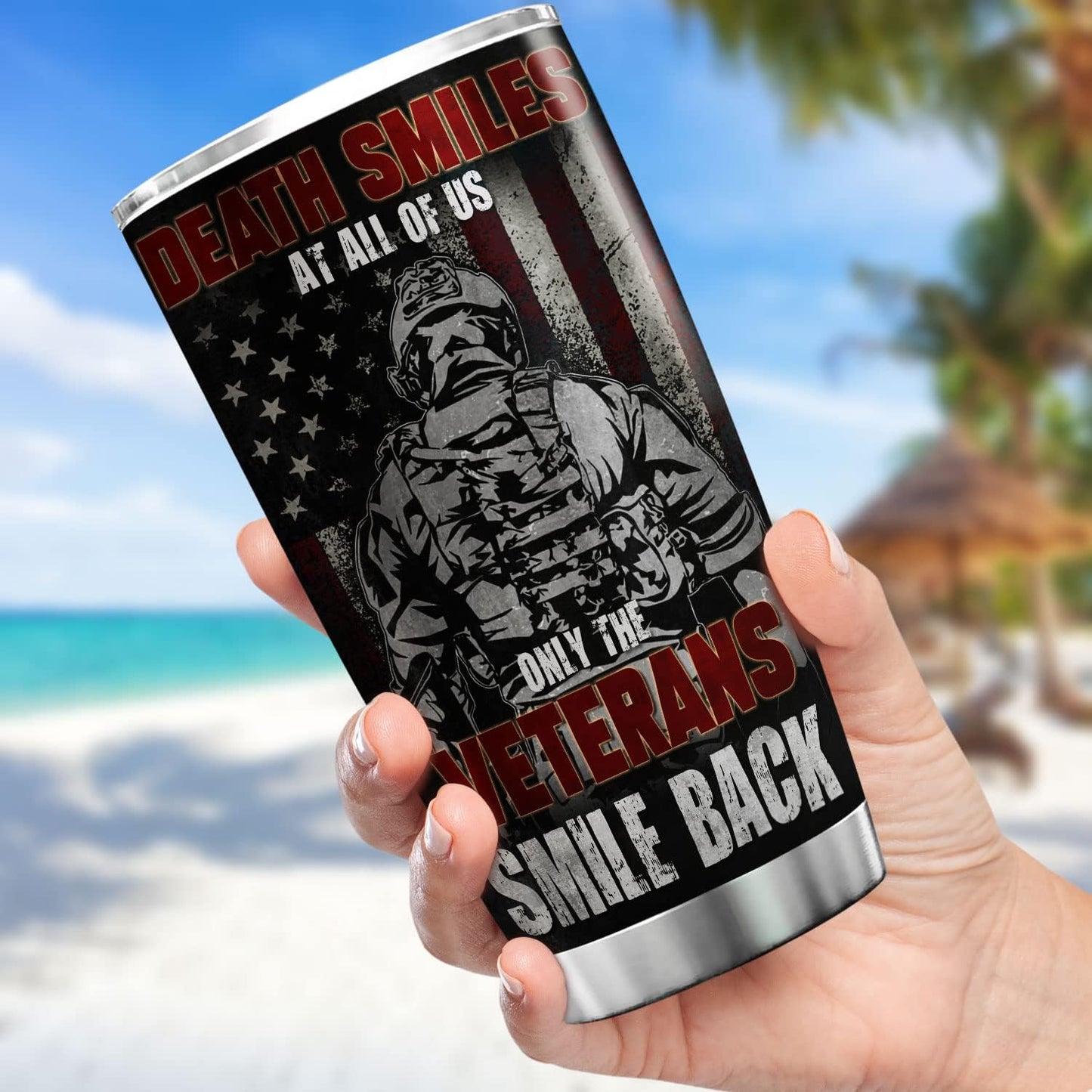 Veterans Day Gifts For Men Husband Stainless Steel Travel Cup With Lid 20oz Veteran Coffee Tumbler Inspiration Gifts Soldier Army Military Gift Ideas Cool Things For Veterans