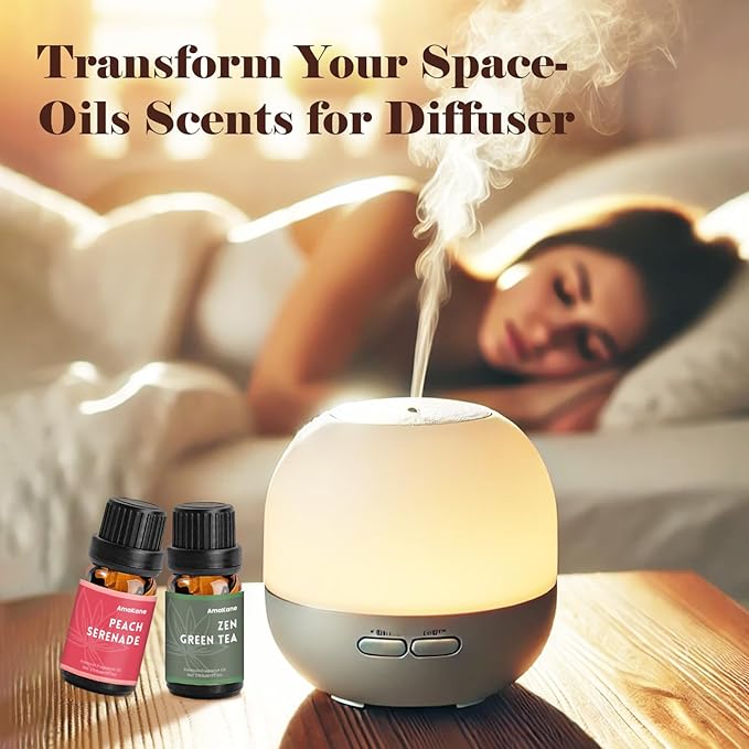 AmaKane Home Fragrance Oils, Diffuser Oils Scents for Home, Candle Making Scents, Fragrance Oil for Soap Making, Fresh White Tea, Cocoa Orchid, Peach Serenade and More Essential Oils, 6x10 ml - Bloomnest