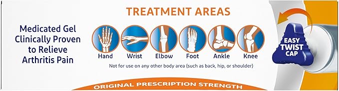 Voltaren Arthritis Pain Gel for Powerful Topical Arthritis Pain Relief with Diclofenac - NEW Easy Open Cap - 100 g x 2 - Bloomnest