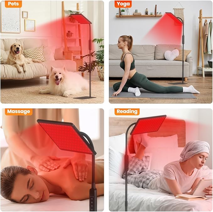 Red Light Therapy Lamp for Body and Face,Infrared Light Therapy with 660nm&850nm Near Infrared LED Red Light, Red Light Therapy Large Panel at Home Idea Gift for Women Wife Mom Sister Girlfriend