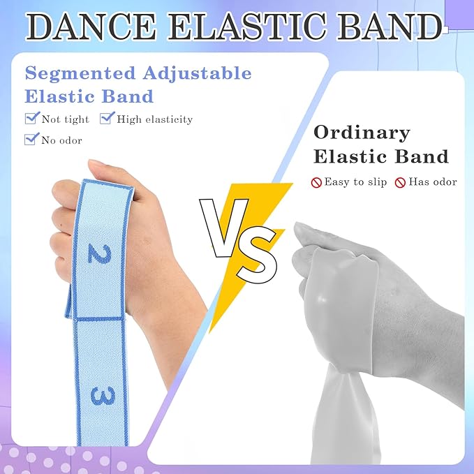 Stretch Strap for Kids Elastic Gymnastics Stretching Ballet Dance Band with 8 Loops Adjustable Exercise Training Resistance Strap for Children Stuff Pilates Latin Yoga Equipment - Bloomnest