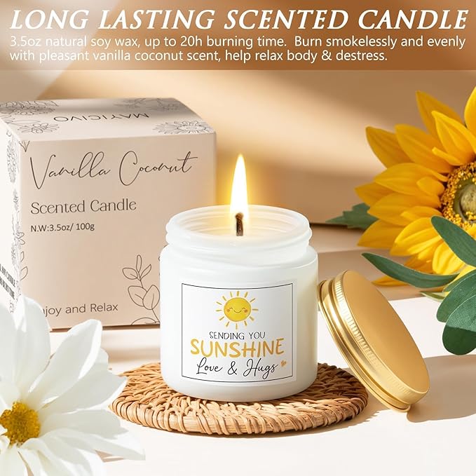 Birthday Gifts for Women Self Care Get Well Soon Gift Baskets, Spa Care Package Thinking of You Sunflower Gifts, Sending Sunshine Box Unique Valentine's Day Gift for Women Wife Her Girlfriend Mom Sis - Bloomnest