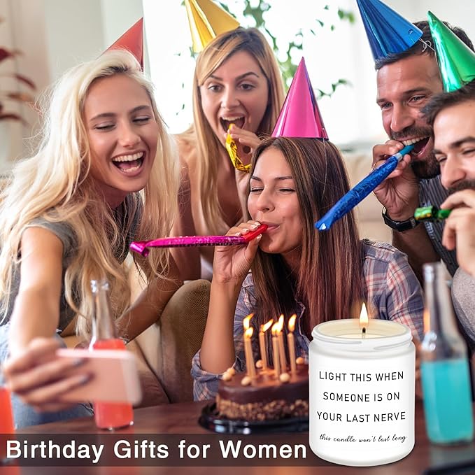 Homsolver Gifts for Women, Best Friend Birthday Christmas Friendship Gifts for Women, Sister, Friend, Mom, Bestie, Her, BFF, Coworker, Unique Woman Gift, Funny Lavender Scented Candle Gift - Bloomnest