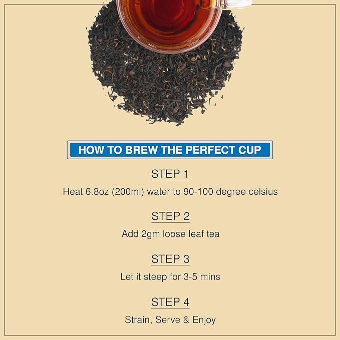 BREWIX, Assam Black Tea Leaves (50+ Cups, 3.53oz/100g) High Caffeine Gluten Free | Strong and Malty | Loose Leaf | Resealable Bag | Perfect for Strong Morning Tea - Bloomnest
