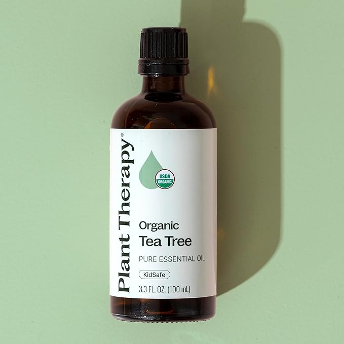 Plant Therapy Organic Tea Tree Oil (Melaleuca) 100% Pure, USDA Certified Organic, Undiluted, Natural Aromatherapy, Therapeutic Grade 100 mL (3.3 oz) - Bloomnest