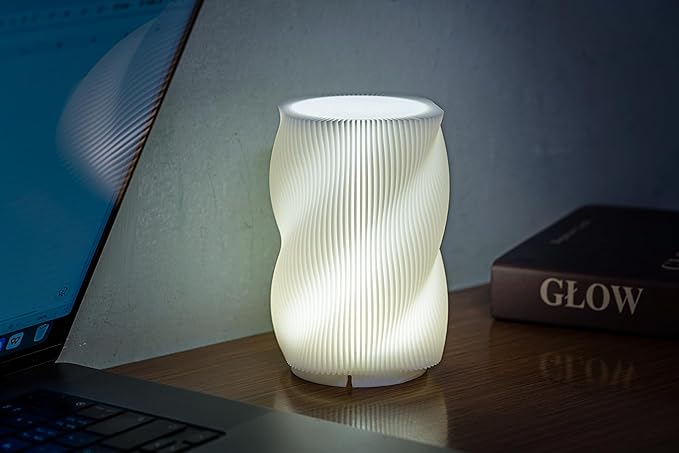 Bedside Lamp with USB Adapter,Button Control Table Lamp for Bedroom Dimmable Small Nightstand Lamp with PLA Lampshade for Living Room Kids Room Office Dorm - Bloomnest