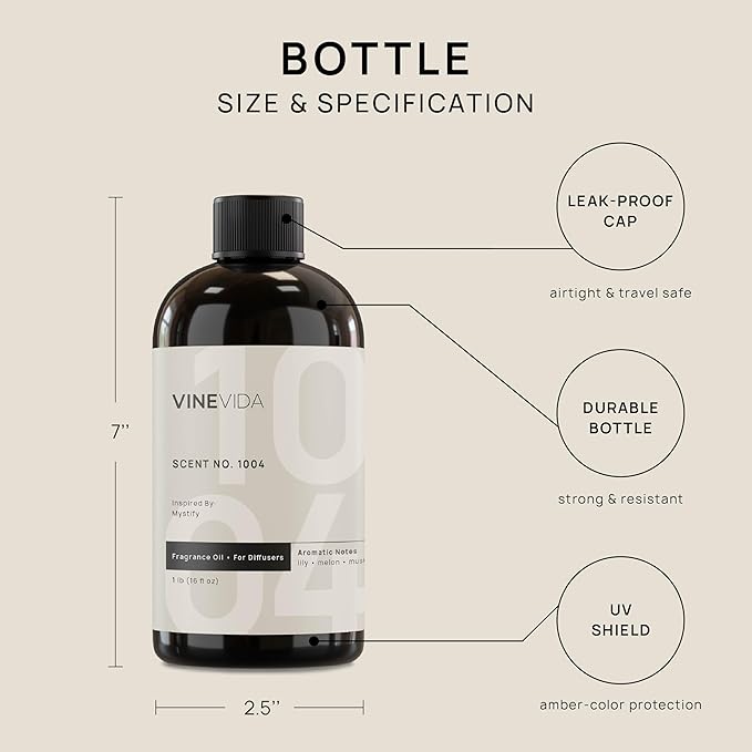 VINEVIDA (16oz) Hotel Fragrance Collection Diffuser Oil - Hotel Scents Diffusers for Home - Cold Air Diffuser Oil - Hotel Scent Essential Oil - Scent No.1004 Inspired by Wynn Hotel VINEVIDA