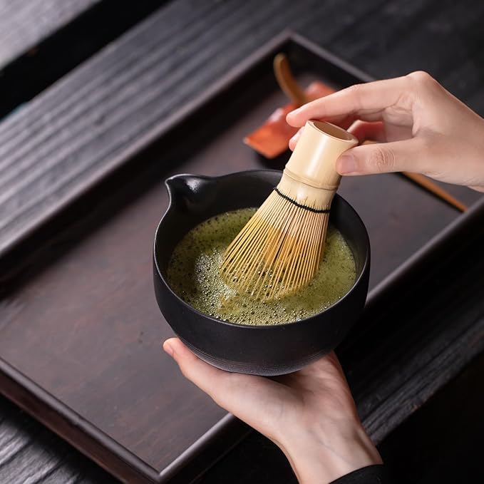 Premium Matcha Ceremony Set – Complete 9-Pcs Ritual Kit – Presented in Luxury Magnetic Gift Box, Perfect for Gifting or Self-Care (Black) - Bloomnest