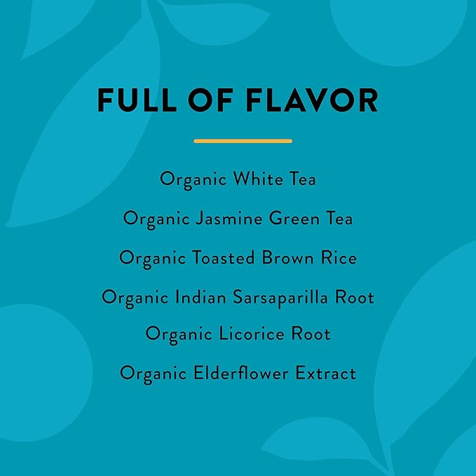 Choice Organic Teas White Elderflower Tea - Organic White & Green Tea - 48 Tea Bags (Pack of 3) - Bloomnest
