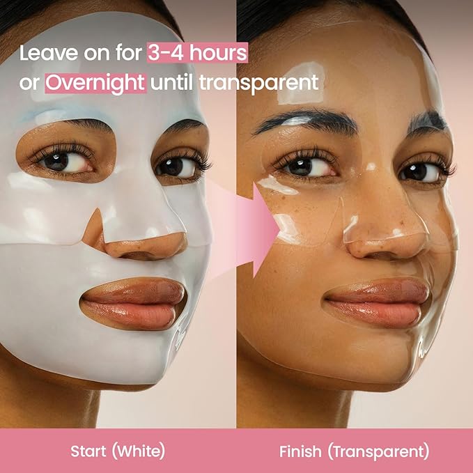 BIODANCE Bio-Collagen Real Deep Mask, Hydrating Overnight Hydrogel Mask, Pore Minimizing, Elasticity, Plumping Improvement, Korean Skin Care, Valentines Day Gifts for Her | 1.19oz(34g) x 4ea - Bloomnest