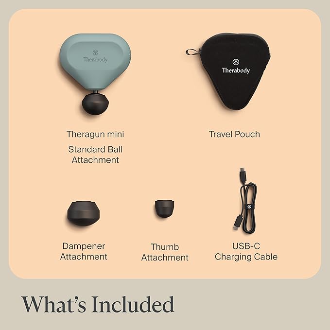 TheraGun Mini (2nd Generation) by Therabody - Handheld Electric Massage Gun - Compact Deep Tissue Treatment for Any Athlete On The Go - Portable Percussion Massager with QuietForce Technology (Green) - Bloomnest