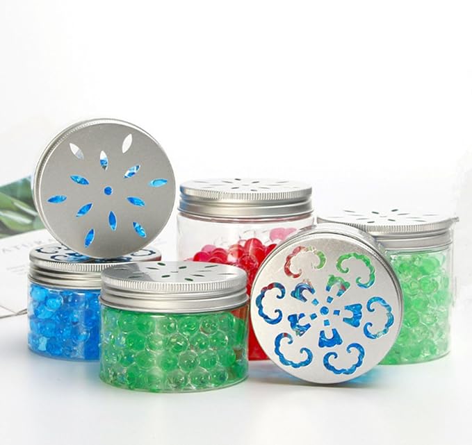 12 pcs 3 Styles Air Freshener Solid Perfume Aroma Diffuser Empty Storage Containers with Hollow Lids 80ml 2.7 OZ Screw Lid Round Jars Sample for Aromatherapy (12) - Bloomnest