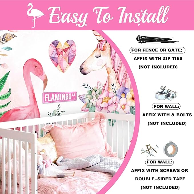 Flamingo Gifts for Women Flamingo Decor Pink Wall Decor Girl Room Christmas Decorations Pink Dorm Door Sign Cute Aesthetic Wall Art for Bedroom - Bloomnest