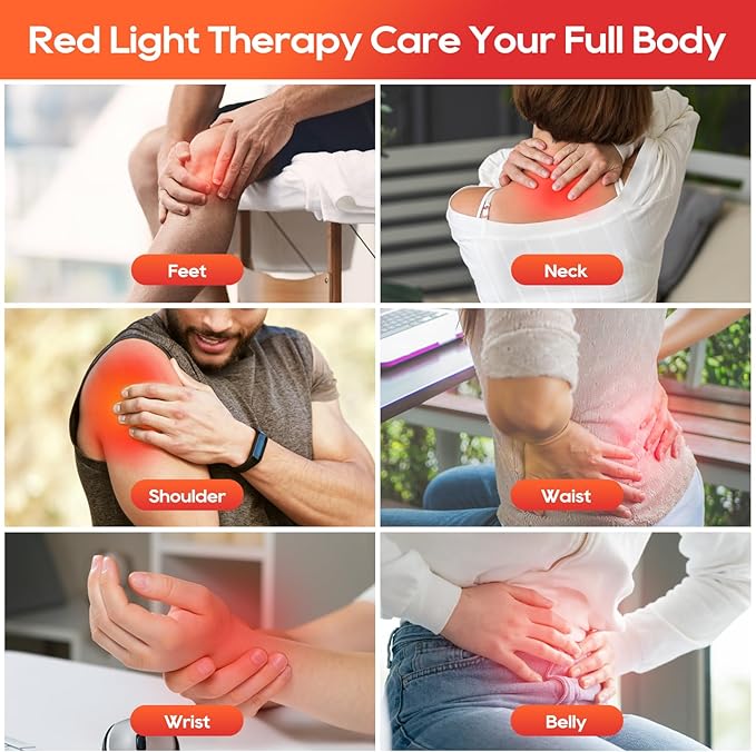 Red Light Therapy for Body and Face, 120 LED 660nm 850nm 940nm Infrared Redlight-Therapy Lamp Device with Glasses，Large Panel and Stable Stand at Home, Idea Gift for Women Mom BEICHEN