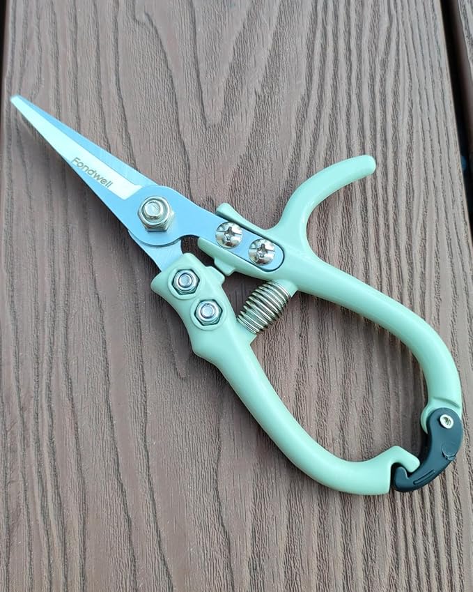 Fondwell 6" Pruning Shears Garden Scissors: Ultra Sharp Garden Clippers - Reliable Flower Snips for Trimming Small Plants - Bloomnest