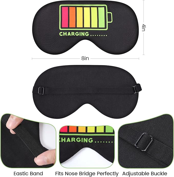 2 Pcs Sleep Eye Mask, Guys Blackout Sleeping Mask for Kids Adult Children's Travel Eye Mask Eye Cover Blindfold for Game - Bloomnest