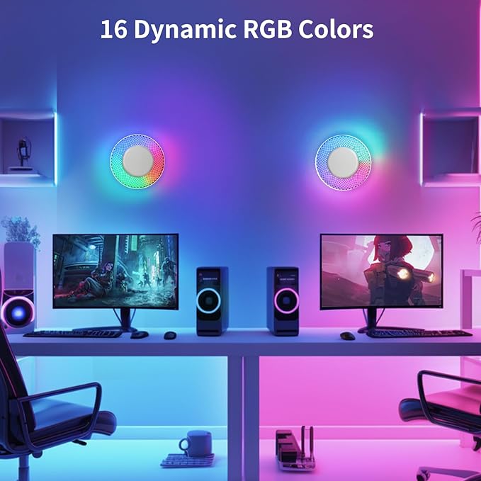 Kintion Round Night Light, Portable LED Night Light with RGB Mode, Rechargeable Dimmable Soft Warm Light for Bedside,Timer & Touch Control,for Kids, Nursery Room, Bedroom, 1Pcs - Bloomnest