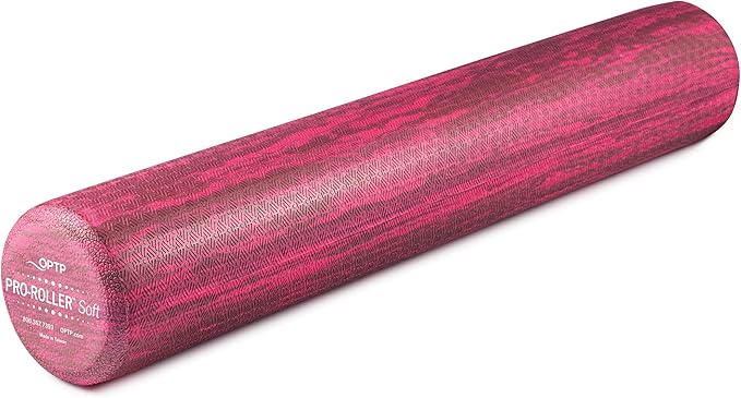 OPTP PRO-Roller Soft Density Foam Roller – Low Density Soft Foam Roller for Physical Therapy, Pilates, Yoga Foam Roll Exercises, and Muscle Recovery - Pink 36" x 6" - Bloomnest