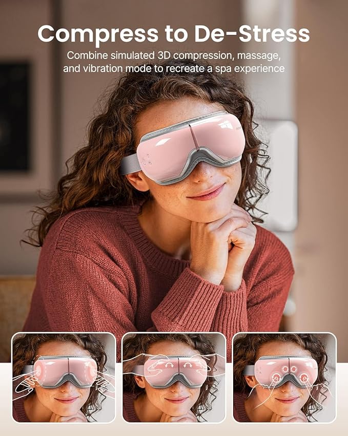 RENPHO Eyeris 1 Eye Massager with Heat, Birthday Gifts Eye Mask for Mom Dad Women Men Her Him, Smart Sleep Mask for Relax, Reduce Strain - Bloomnest
