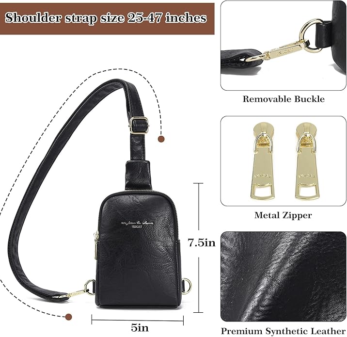 INICAT Small Sling Bag for Women Everyday & Travel Crossbody Bags Lightweight Cross Body Purses Vegan Leather - Bloomnest