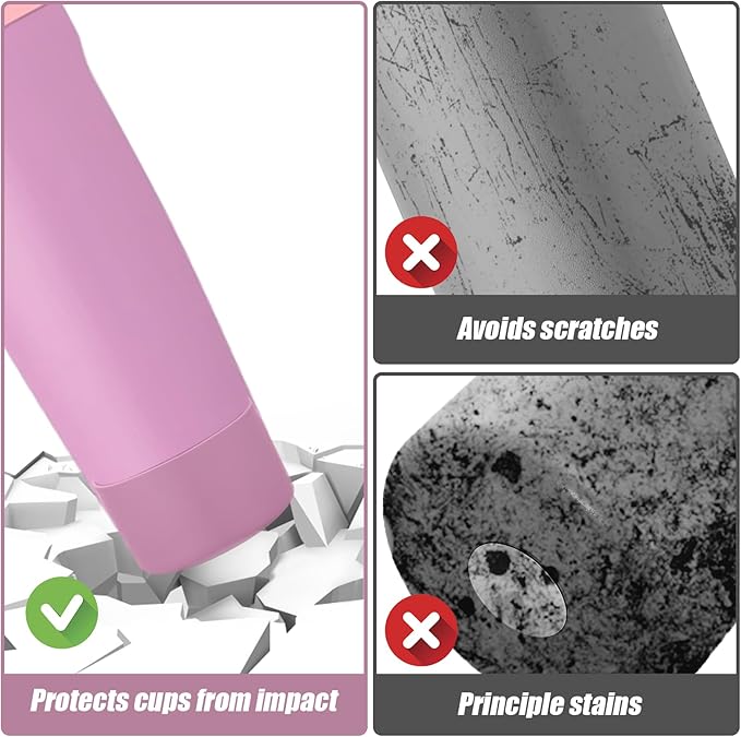 Mity rain 2PCS Protective Silicone Boots for Owala 30oz & 40oz FreeSip Sway Bottles & Tumblers - Accessories for owala, Enhances Stability & Prevents Scratches (Aubergine) Mityrain