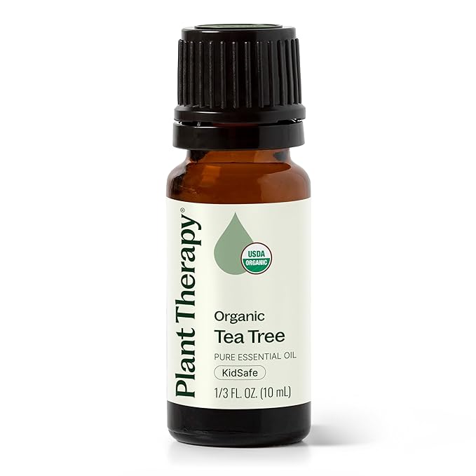 Plant Therapy Organic Tea Tree Oil (Melaleuca) 100% Pure, USDA Certified Organic, Undiluted, Natural Aromatherapy for Skin, Hair, and Toenails, Therapeutic Grade 10 mL (1/3 oz) - Bloomnest