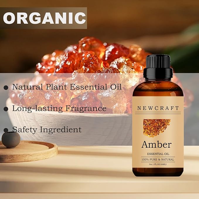 Amber Essential Oils, 100% Pure and Natural Essential Oil for Aromatherapy Diffuser - Amber/1 Fl Oz NewCraft