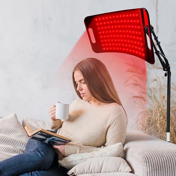 Infrared Light Therapy Panel with Stand, 660nm Red Light and 850nm Near Infrared LED Red Light Therapy Device at Home SWIRISE