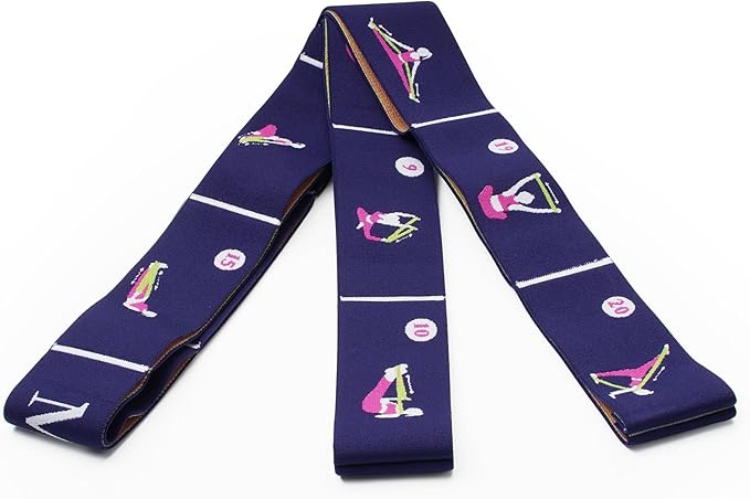 Resistance Bands 11 Loops with Guide Stretch Straps - Exercise Bands for Stretching, Yoga, Pilates & Physical Therapy - Elastic Fabric Workout Bands for Home Gym, Dance, Flexibility Training & Ballet Stretching Equipment - Bloomnest