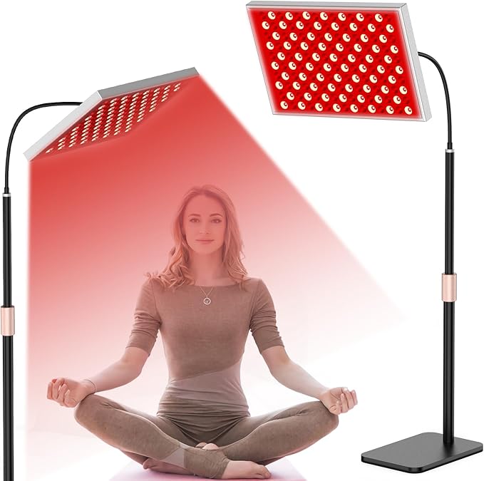 Red Light Therapy for Body: Infrared Light Therapy Panel Lamp with Stand, 660nm Deep Red and 850nm Near Infrared LED Device at Home for Face and Body i-Venoya