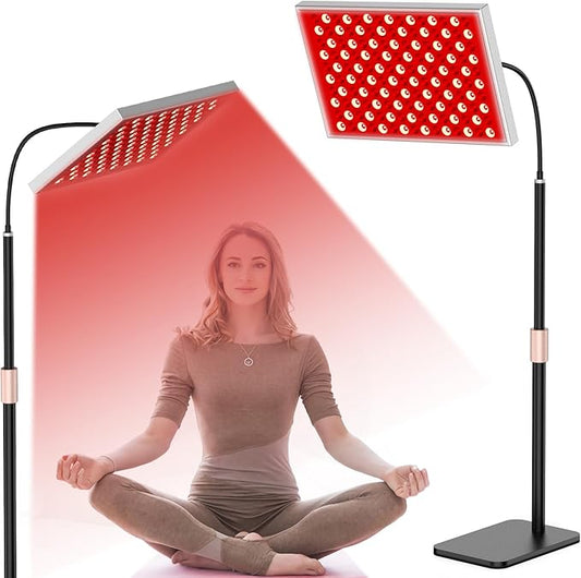 Red Light Therapy for Body: Infrared Light Therapy Panel Lamp with Stand, 660nm Deep Red and 850nm Near Infrared LED Device at Home for Face and Body i-Venoya