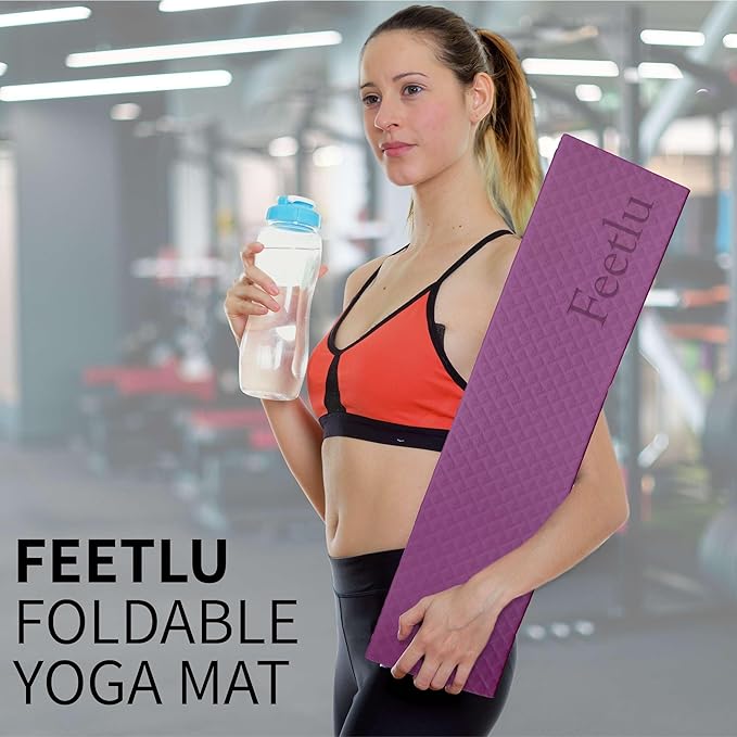 Foldable Yoga Exercise Mat – Lightweight, Anti-Slip, and Easy to Store for Yoga, Pilates, Home Workouts, and Floor Exercises