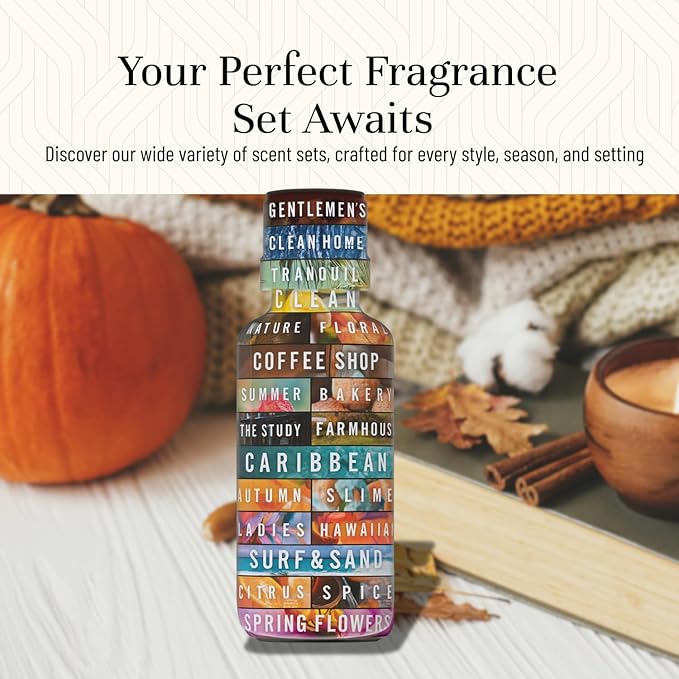 P&J Fragrance Oil Halloween Set | Autumn Wreath, Pumpkin Pie, Candy Corn, Marshmallow, Night Air, and Caramel Corn Candle Freshie Scent for Candle Making, Soap Making Supplies - Bloomnest